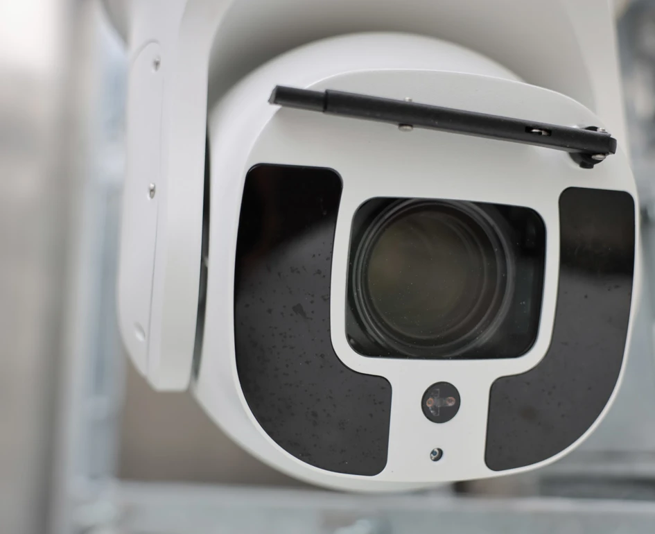 Nahaufnahme HD-Kamera zur Autohaus-Überwachung